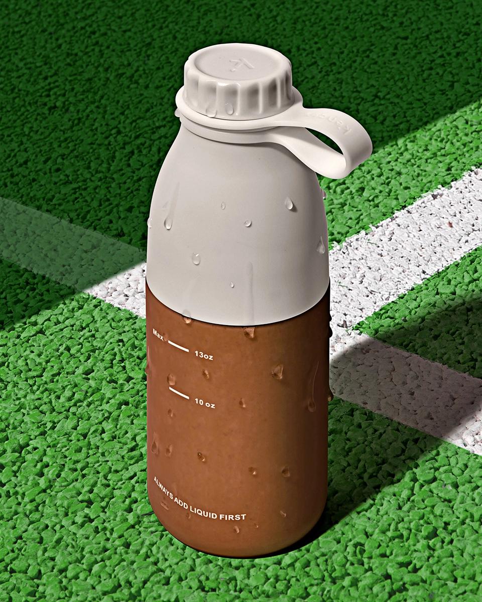 kencko universal shake bottle with protein smoothies inside